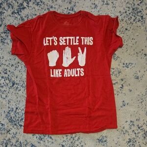 Red Graphic Tee with Fun Print